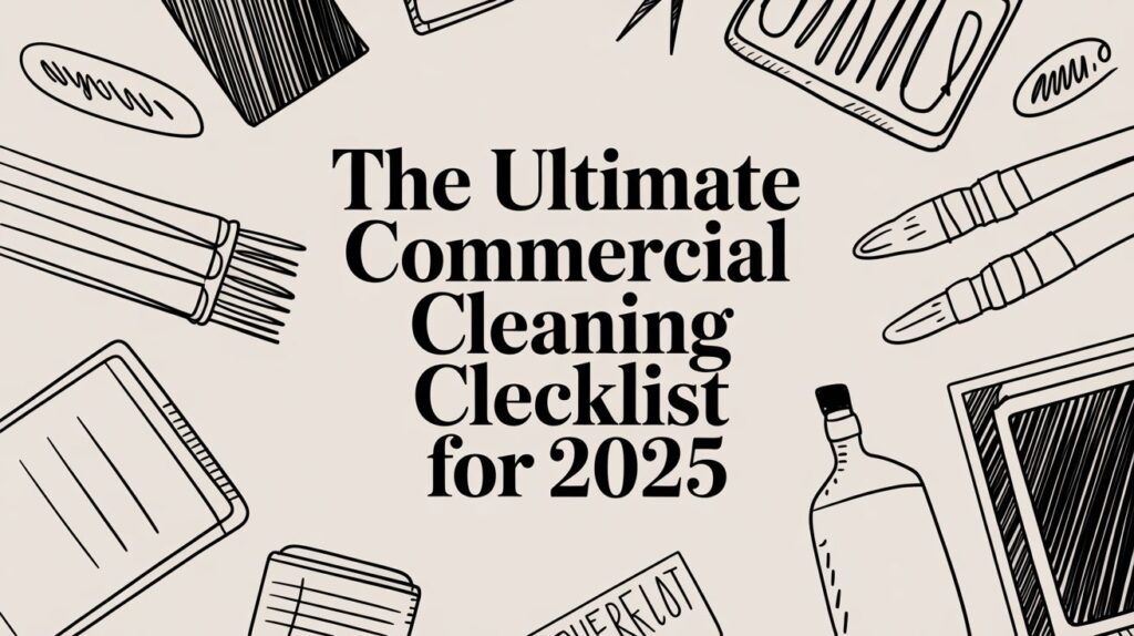 A graphic of a cleaning checklist.